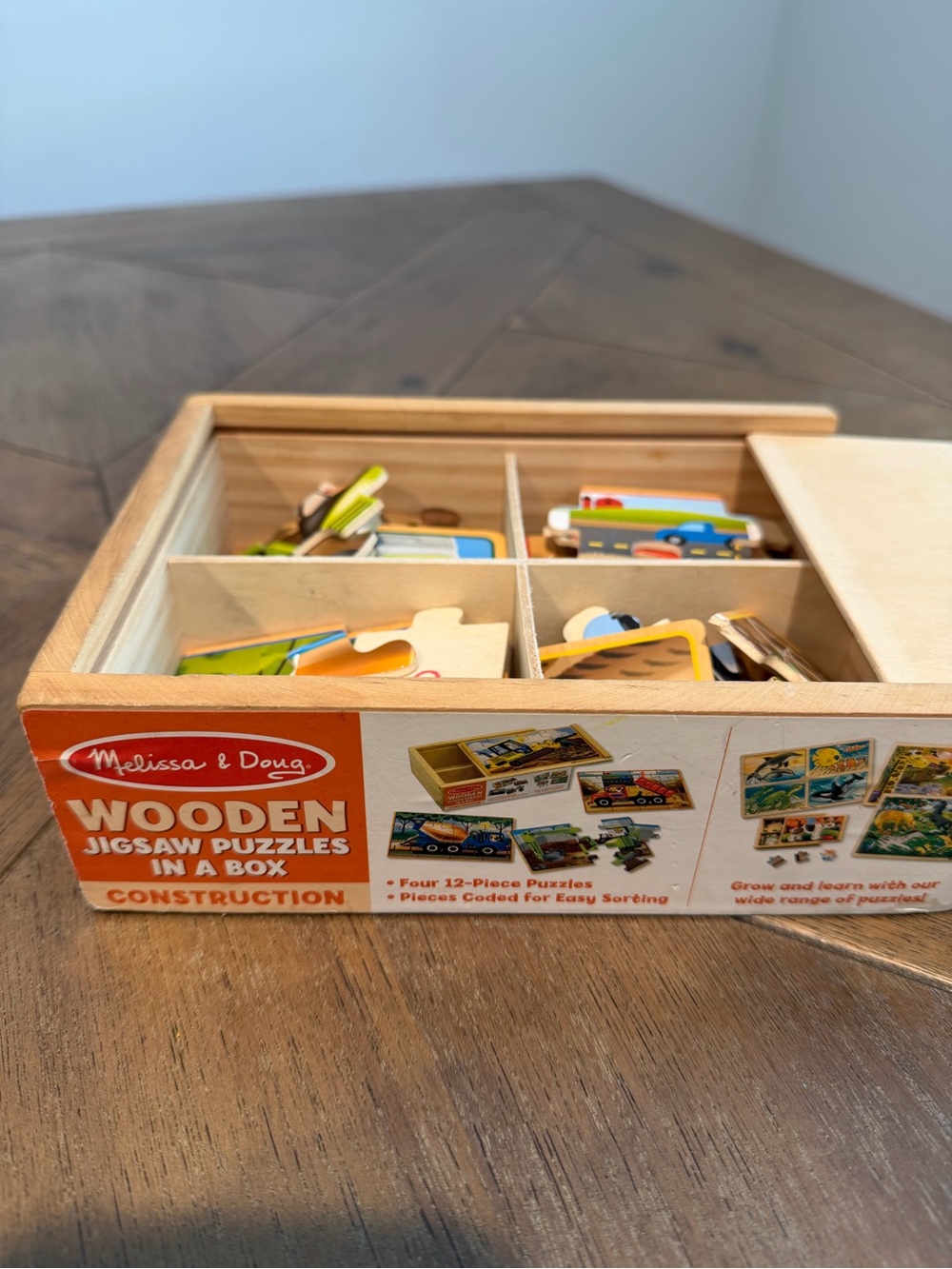 Melissa & Doug Wooden Construction Jigsaw Puzzles - Multicolor